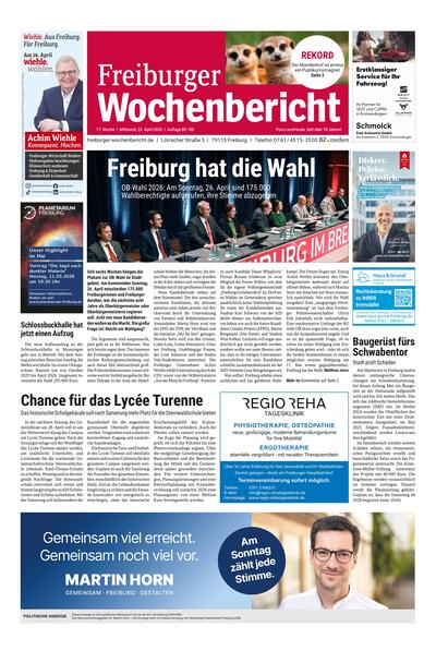 Freiburger Wochenbericht 2026-04-22