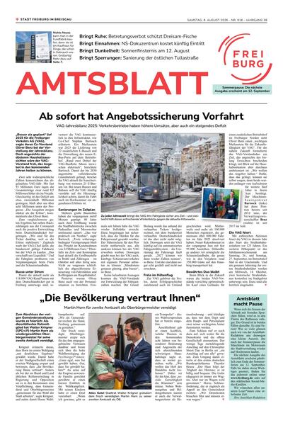 Amtsblatt Freiburg 2026-08-08