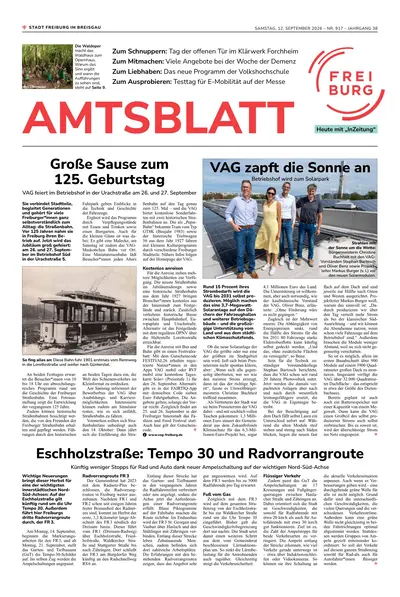 Amtsblatt Freiburg 2026-09-19